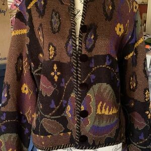 Vintage Multicolor Knit Cardigan